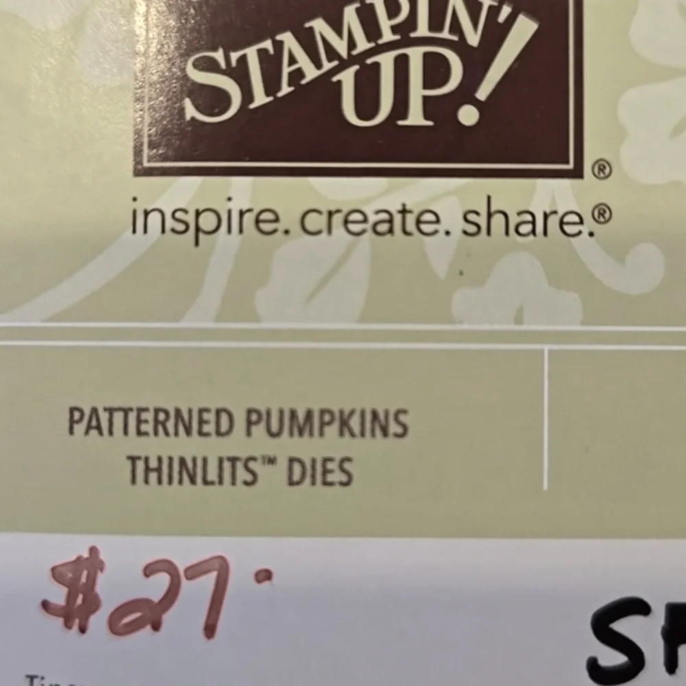Stampin' Up! Pick a Pumpkin Stamp Set & Patterned Pumpkin Thinlits Dies Bundle